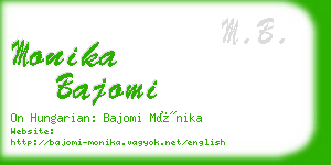 monika bajomi business card